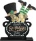 12 Inches Wooden St. Patrick's Day Decorations Indoor, Large Glitter Shamrock Pot Tabletop Decor with Base